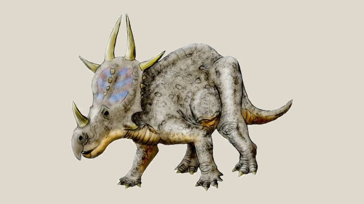 Historical full-body life reconstruction labelled Rubeosaurus ovatus